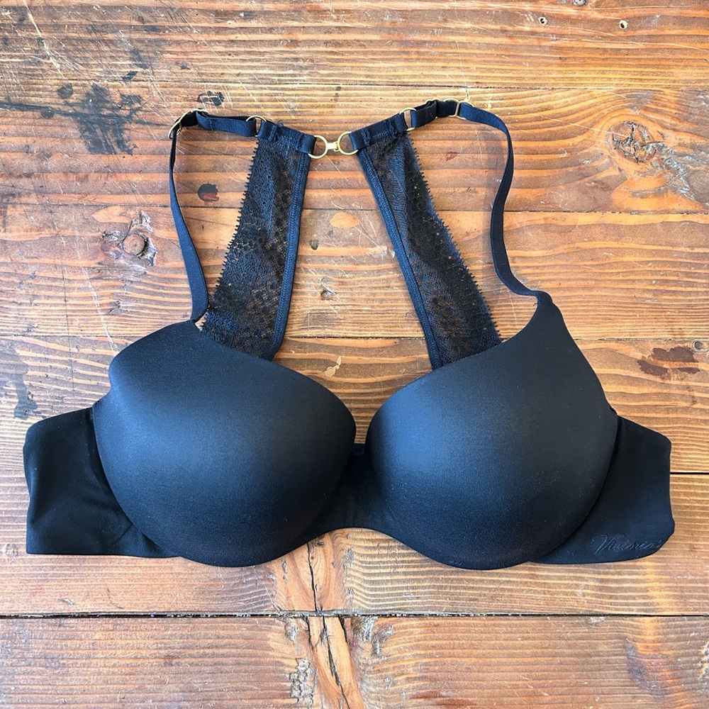 Victoria's Secret Black Racerback T-Shirt Bra